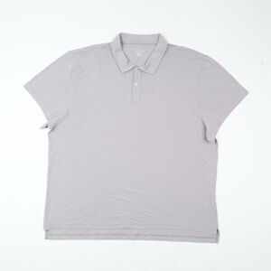 The Men's Store Cotton Slub Polo Shirt Grey Size 2XL